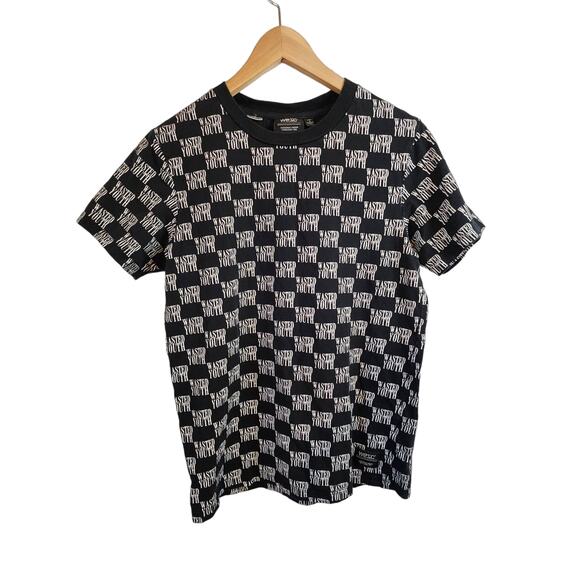 WESC Black and White Y2K Wasted Youth T-shirt Men's Small Women's Medium - Picture 1 of 5